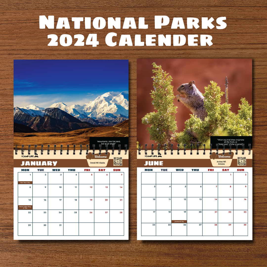 National Parks Calendar 2024 The Camp Life