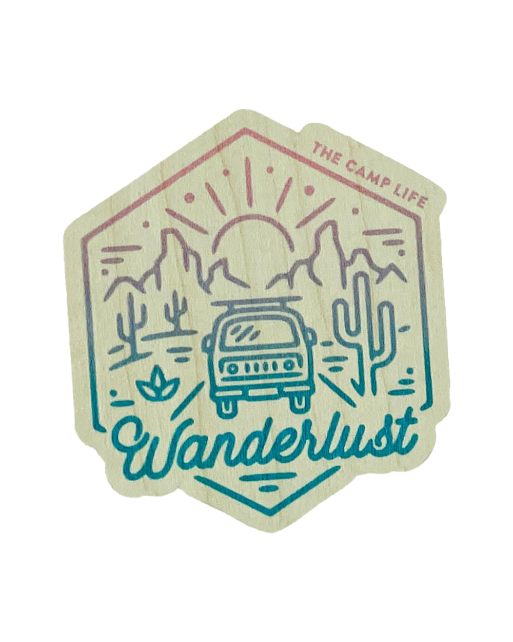 Wanderlust Wood Sticker – The Camp Life